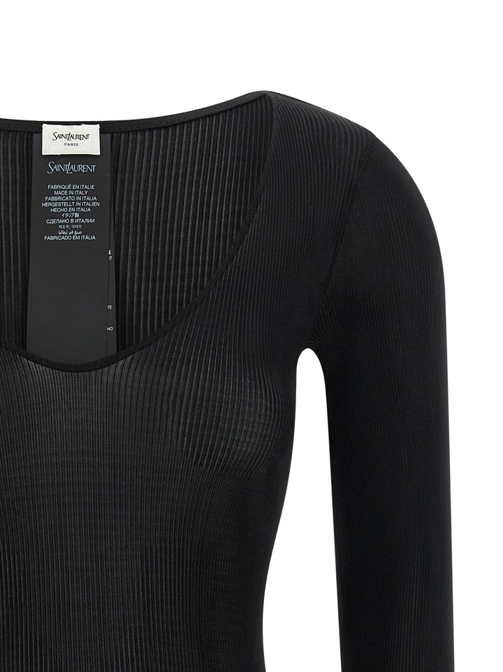 Saint Laurent Cassandre Tops - Black | 7e9b4b8439fbb00ee6e5cecea142aaa4774780bf