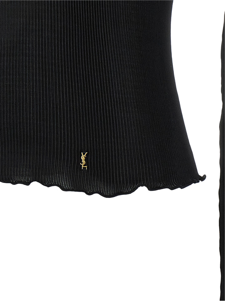 Saint Laurent Cassandre Tops - Black | 842742a273461f740016639756fd922de8fa02c9