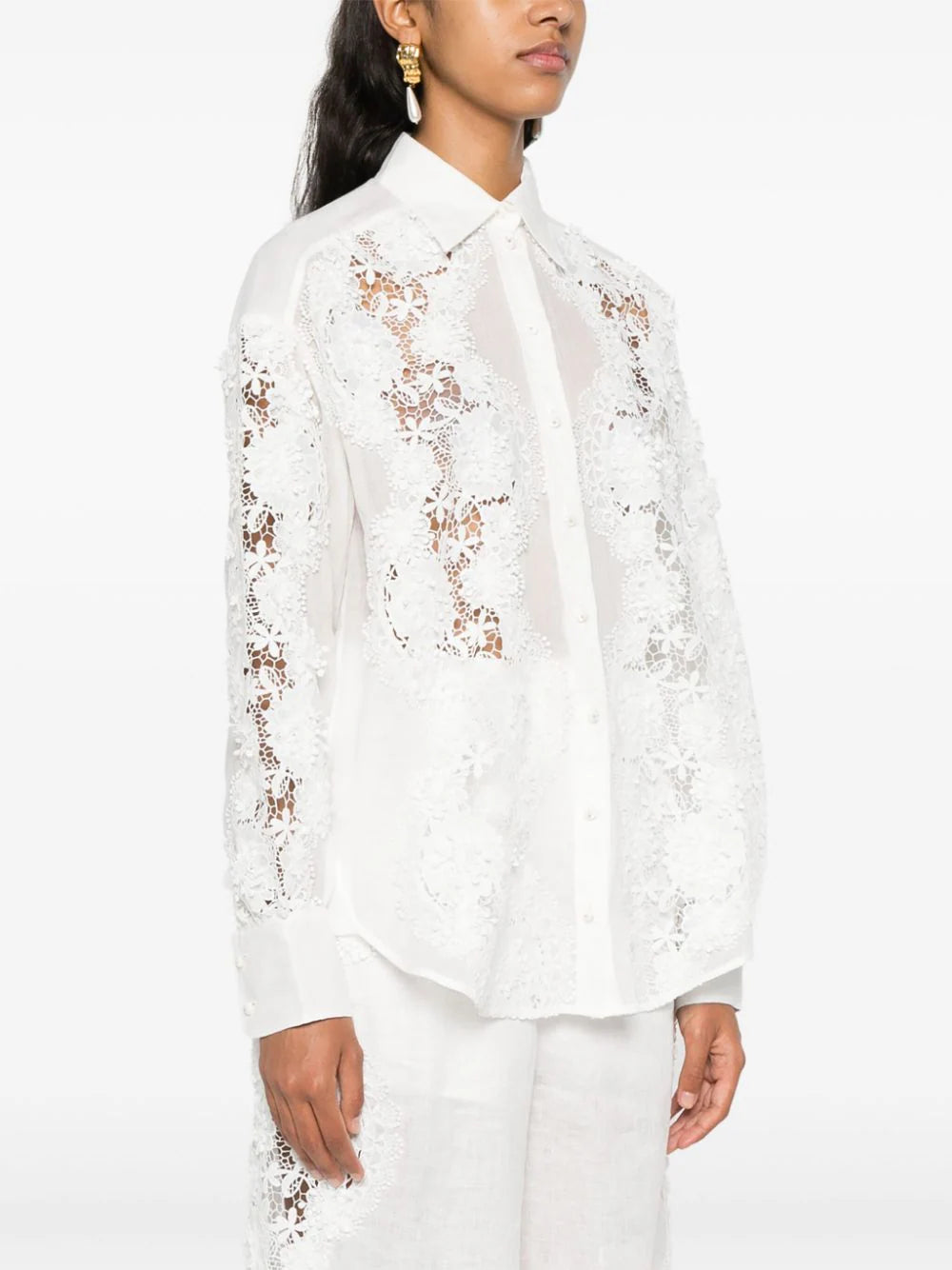 Halliday shirt in floral lace