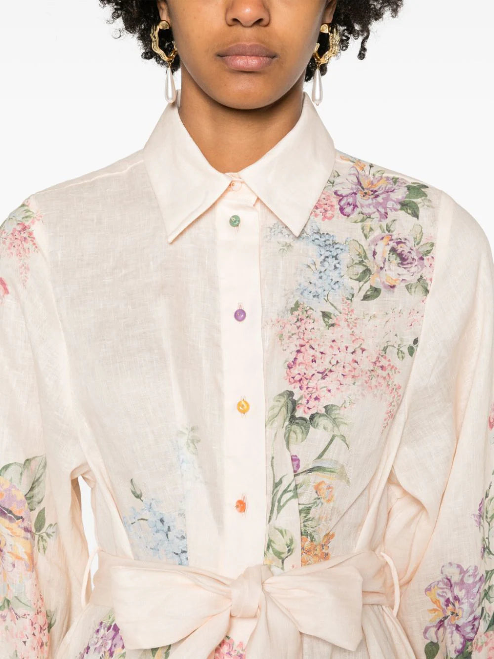 Halliday floral shirt dress