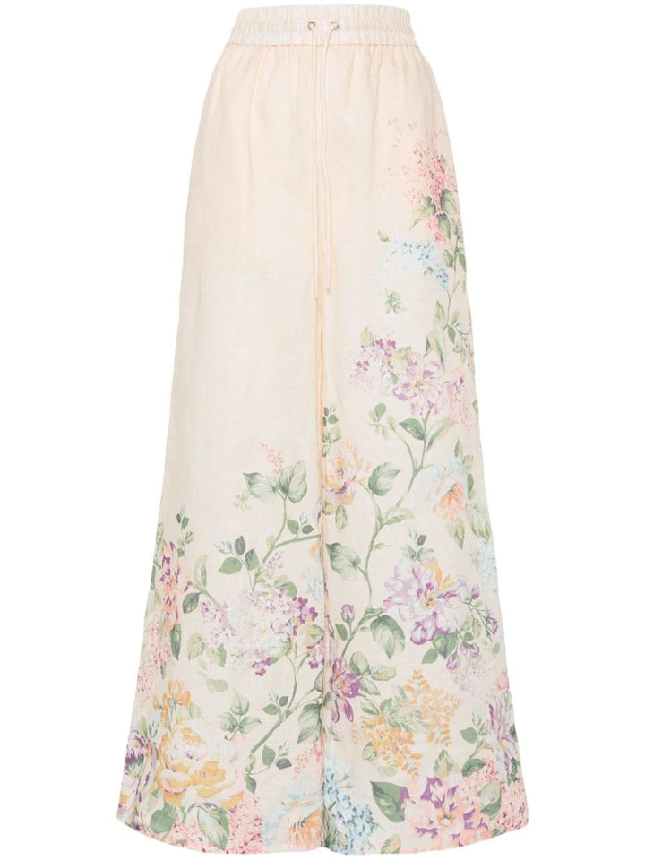 Halliday floral palazzo trousers