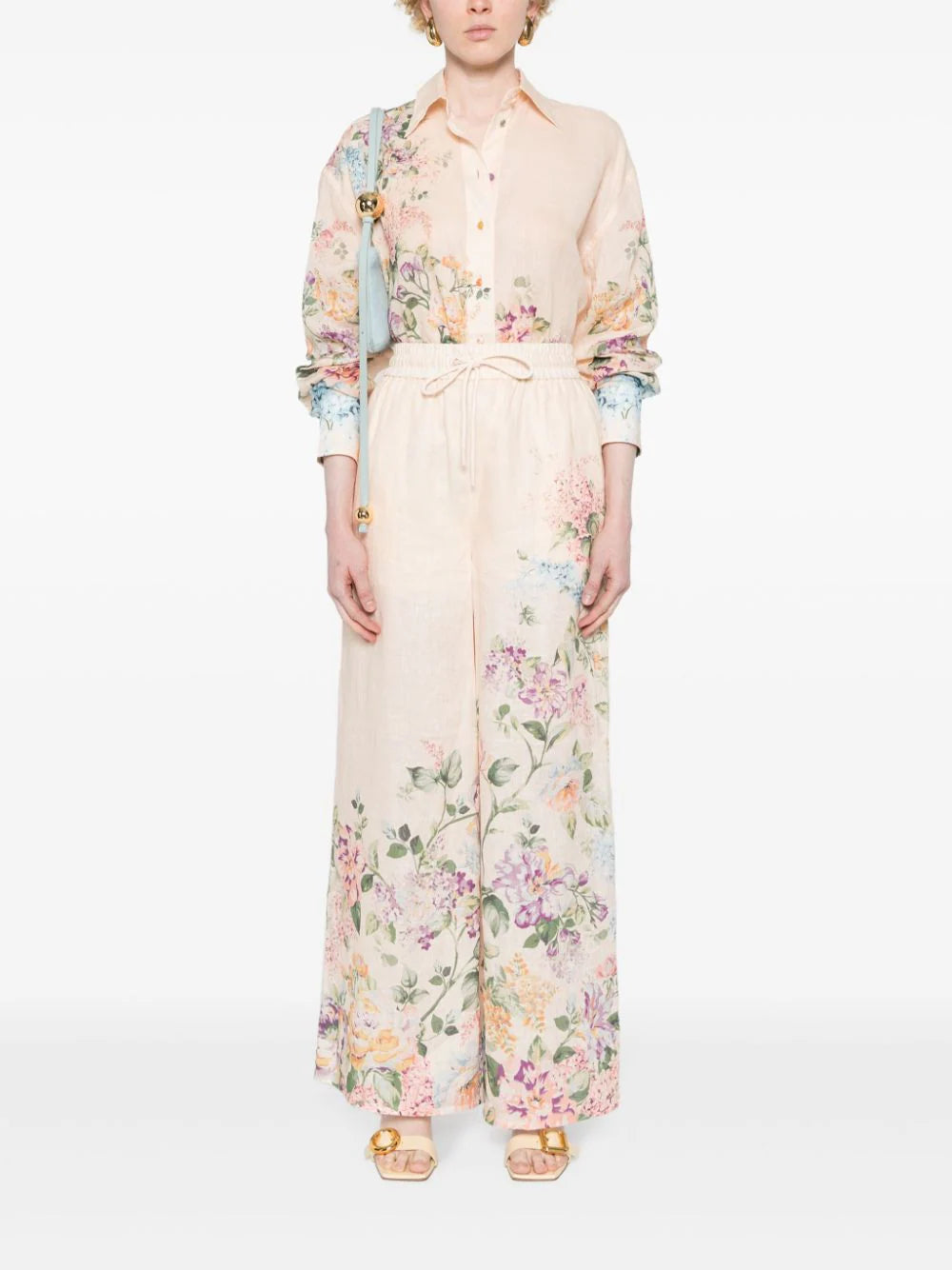 Halliday floral palazzo trousers