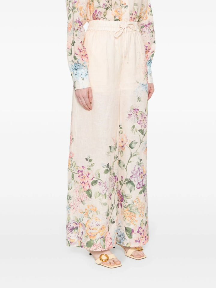 Halliday floral palazzo trousers