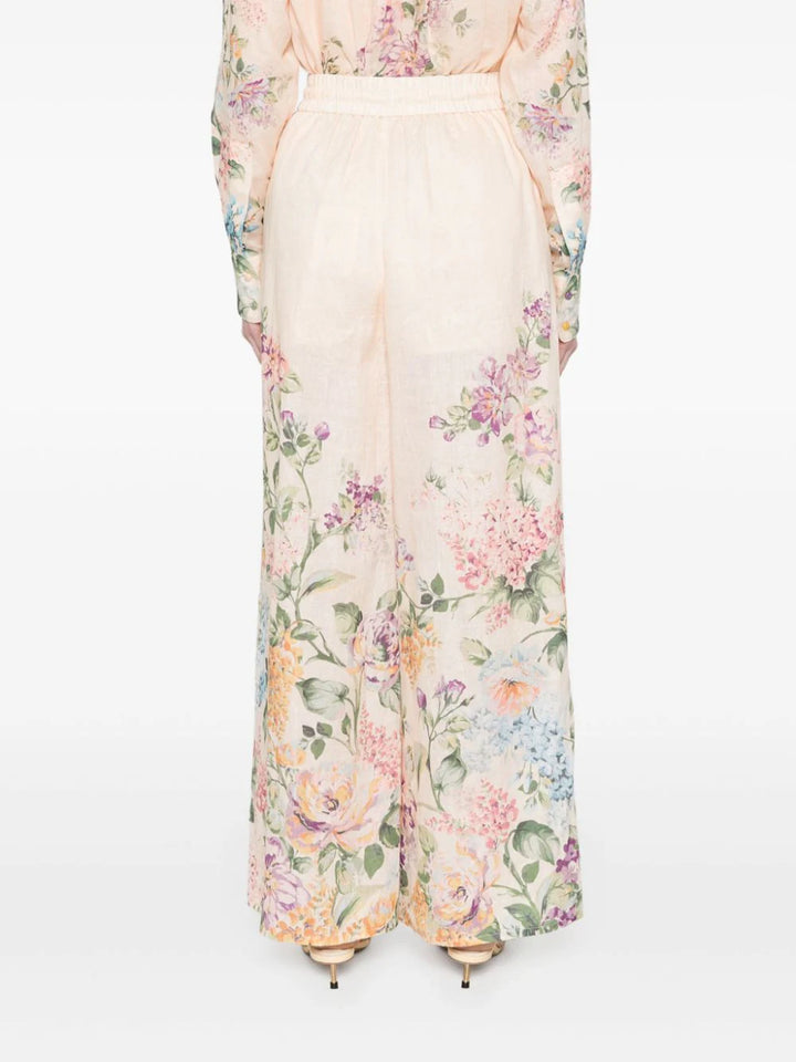 Halliday floral palazzo trousers