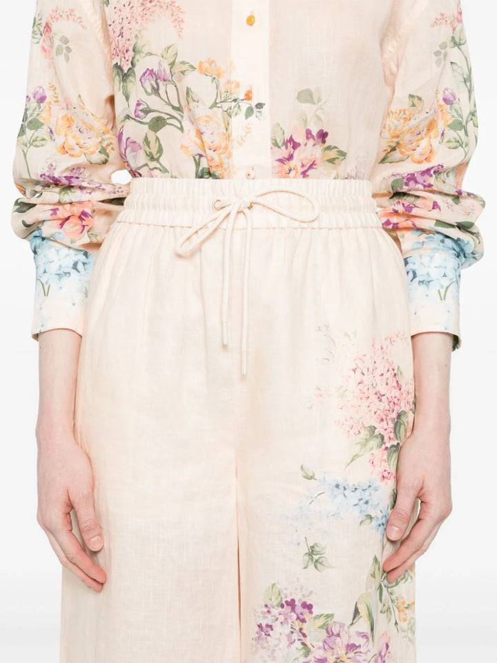 Halliday floral palazzo trousers