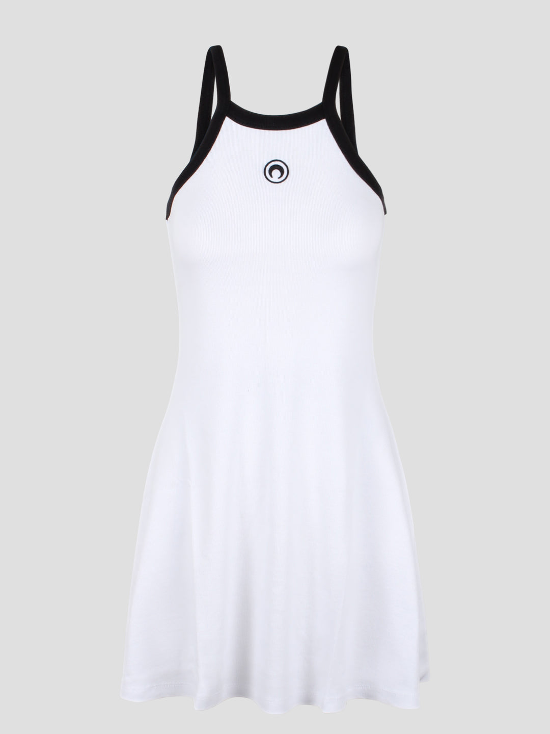 Organic cotton rib flared dress