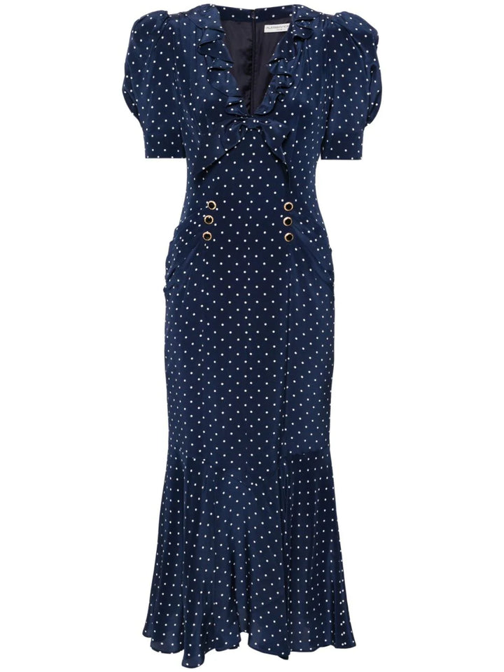 Polka dot midi dress