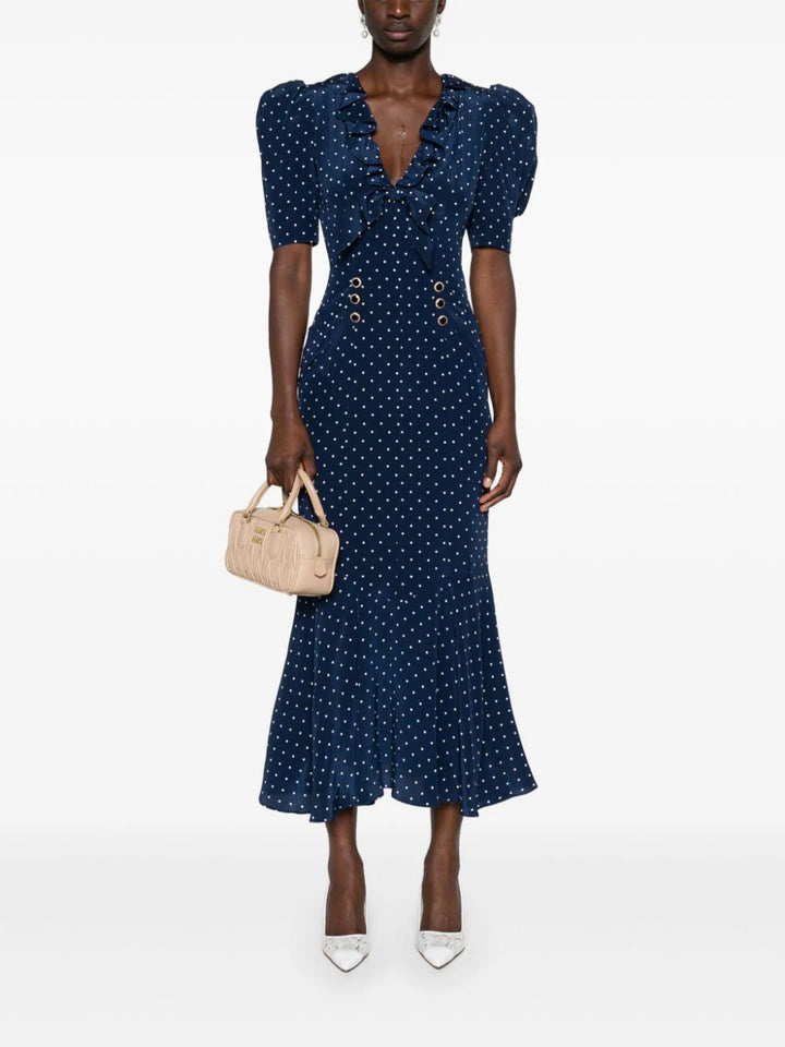 Polka dot midi dress