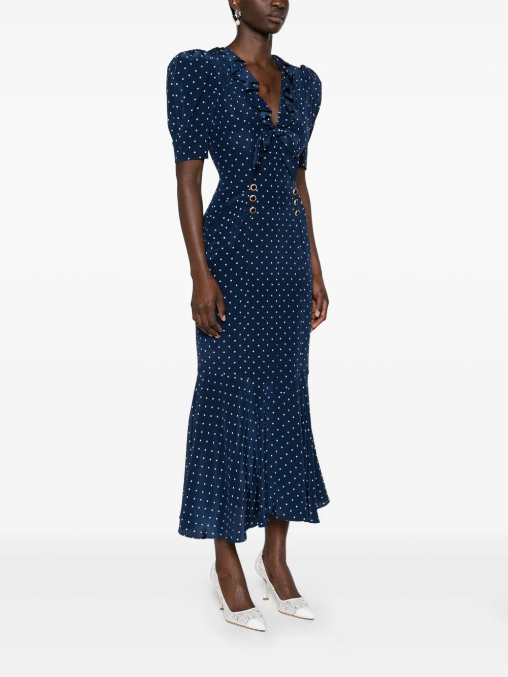 Polka dot midi dress