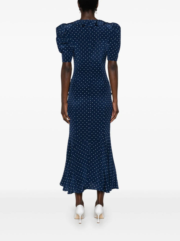 Polka dot midi dress