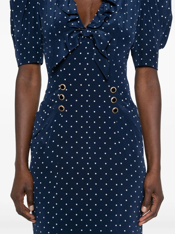 Polka dot midi dress