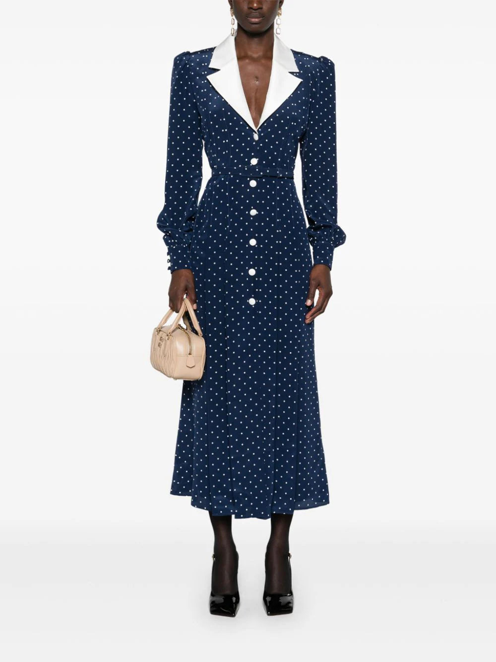 Polka dot midi dress