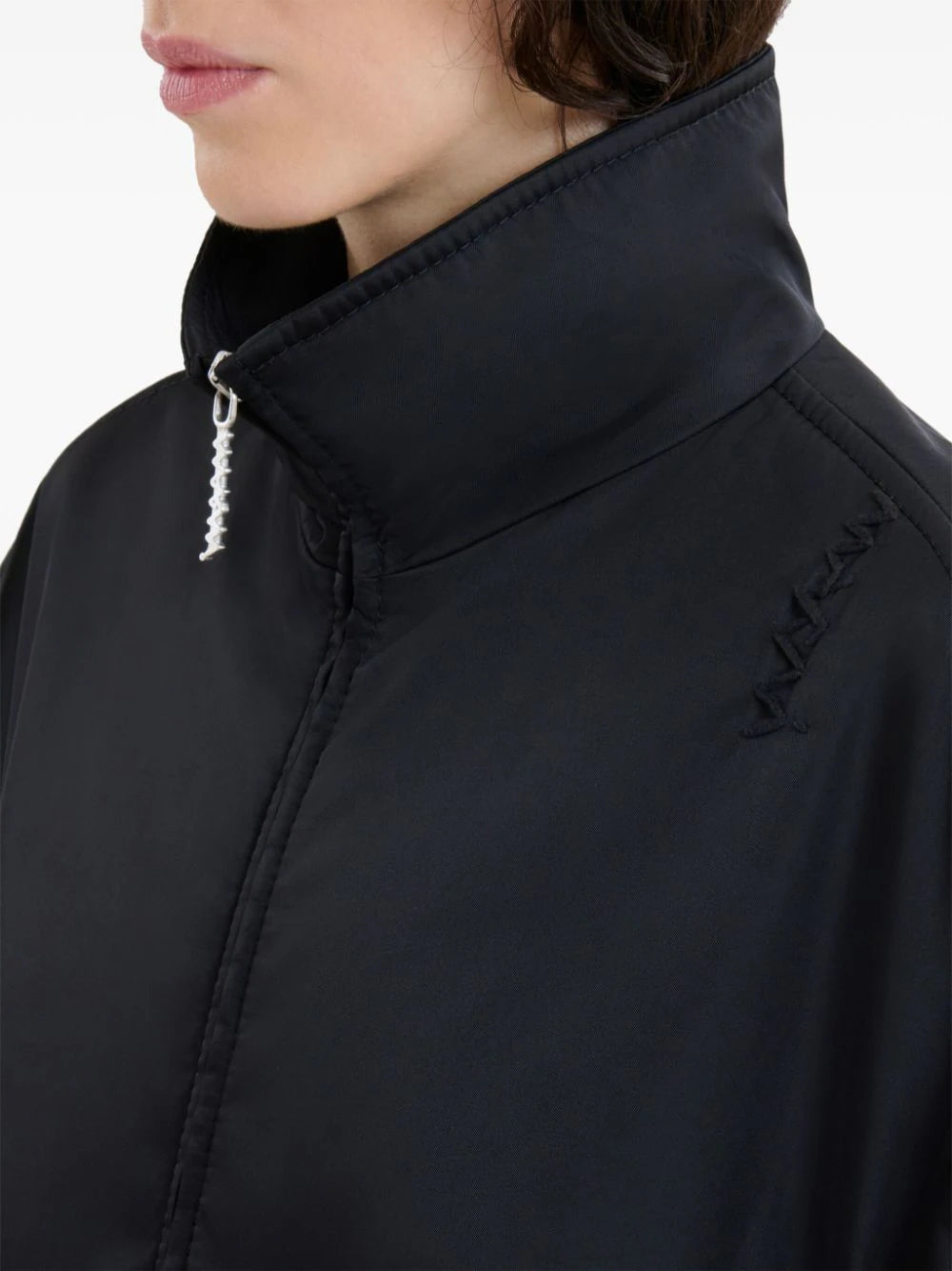 High-neck bomber jacket with zip