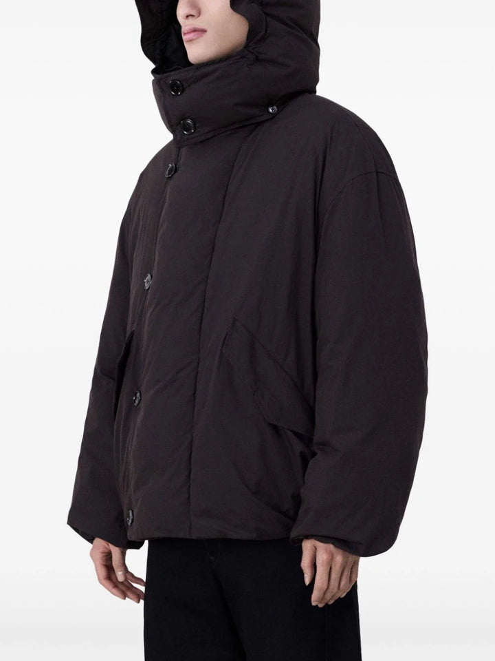 Down jacket with hood