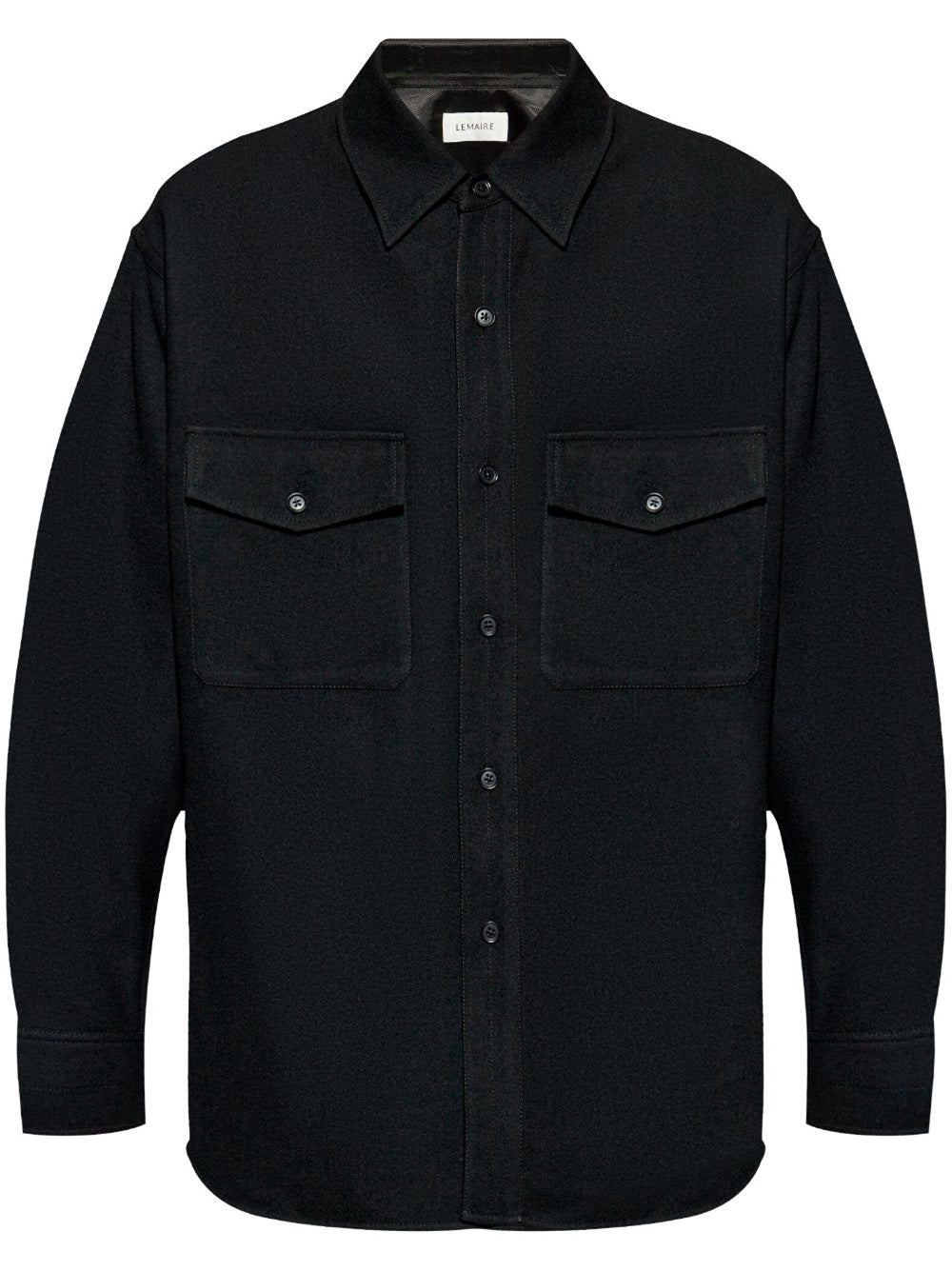 Long-sleeved buttoned jacket