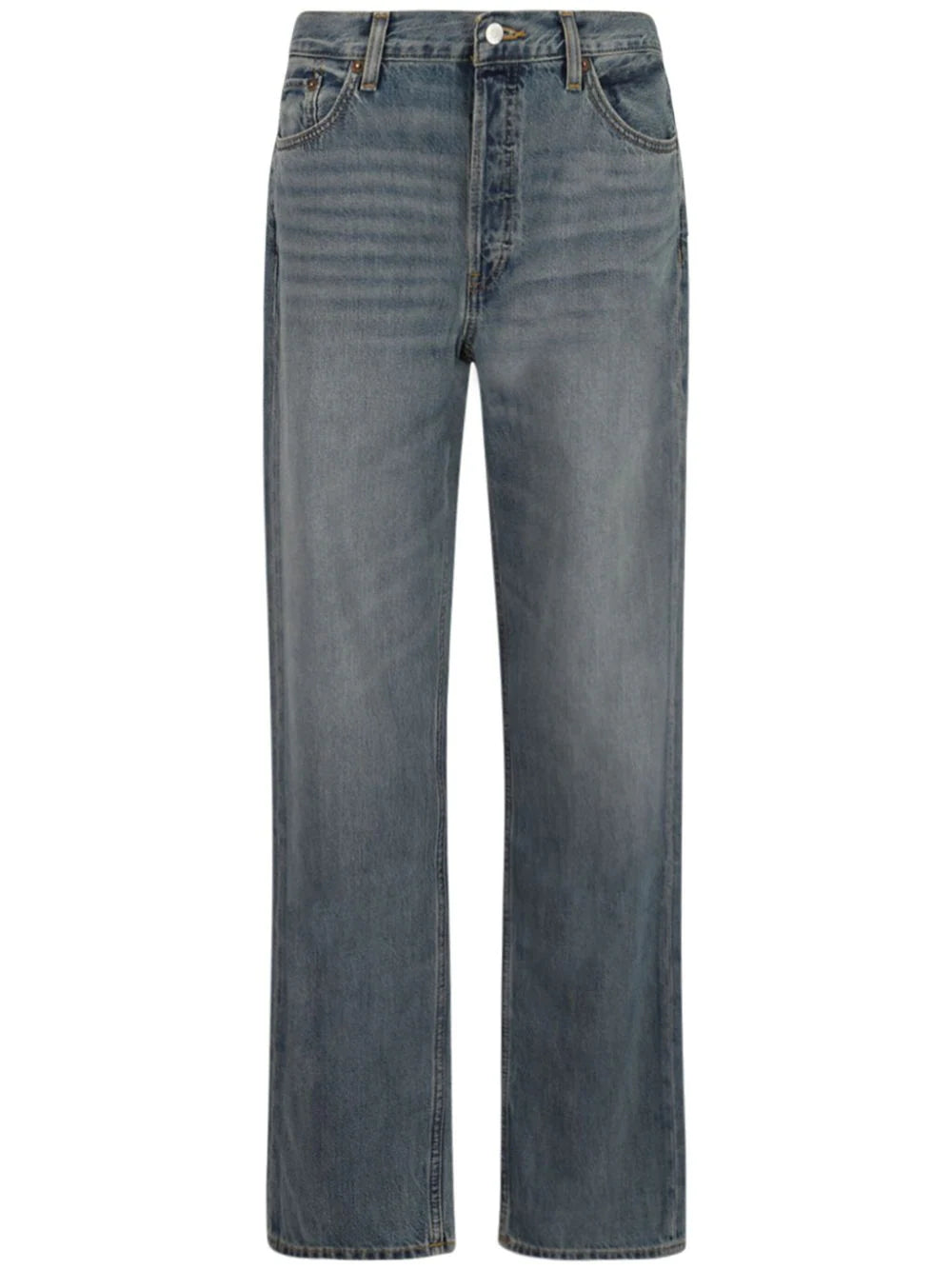 Straight jeans with patch