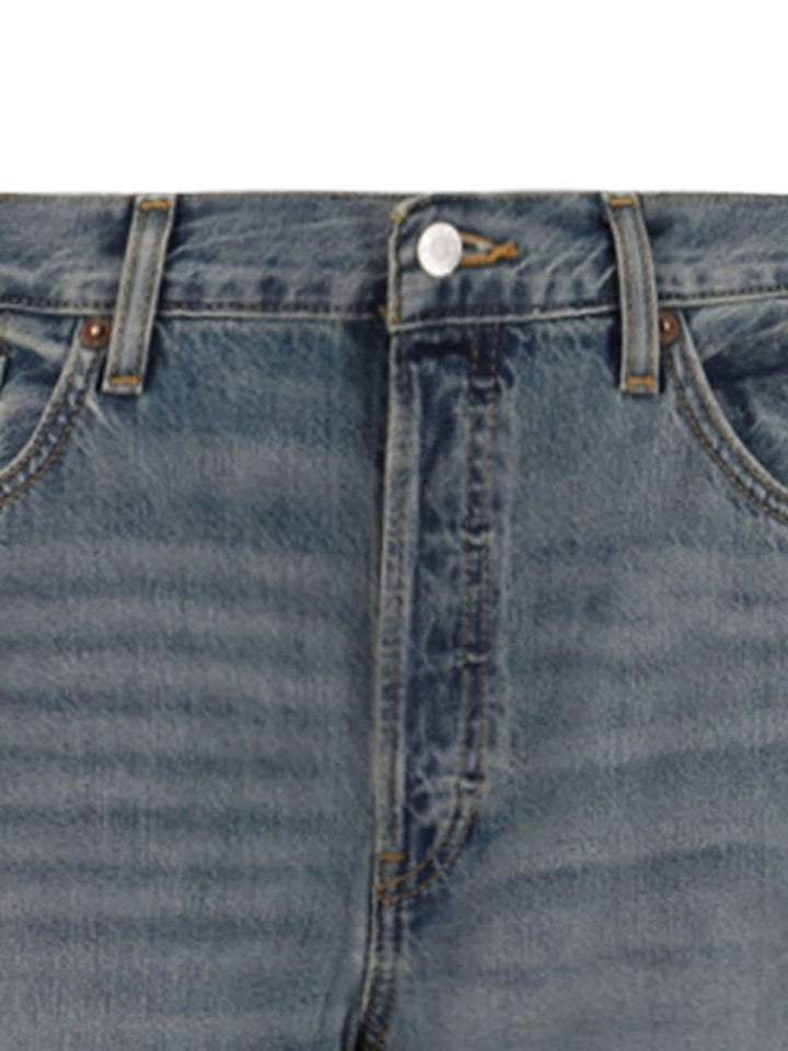 Straight jeans with patch