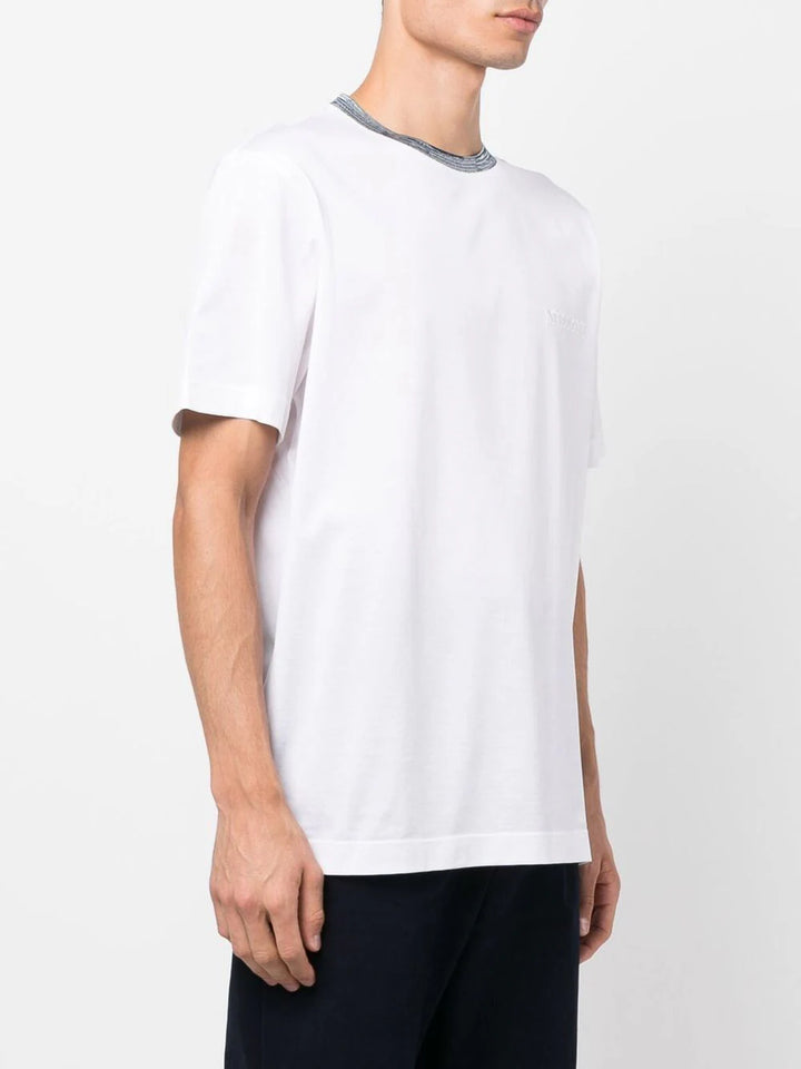 T-shirt with contrasting neckline