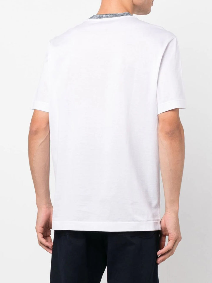 T-shirt with contrasting neckline