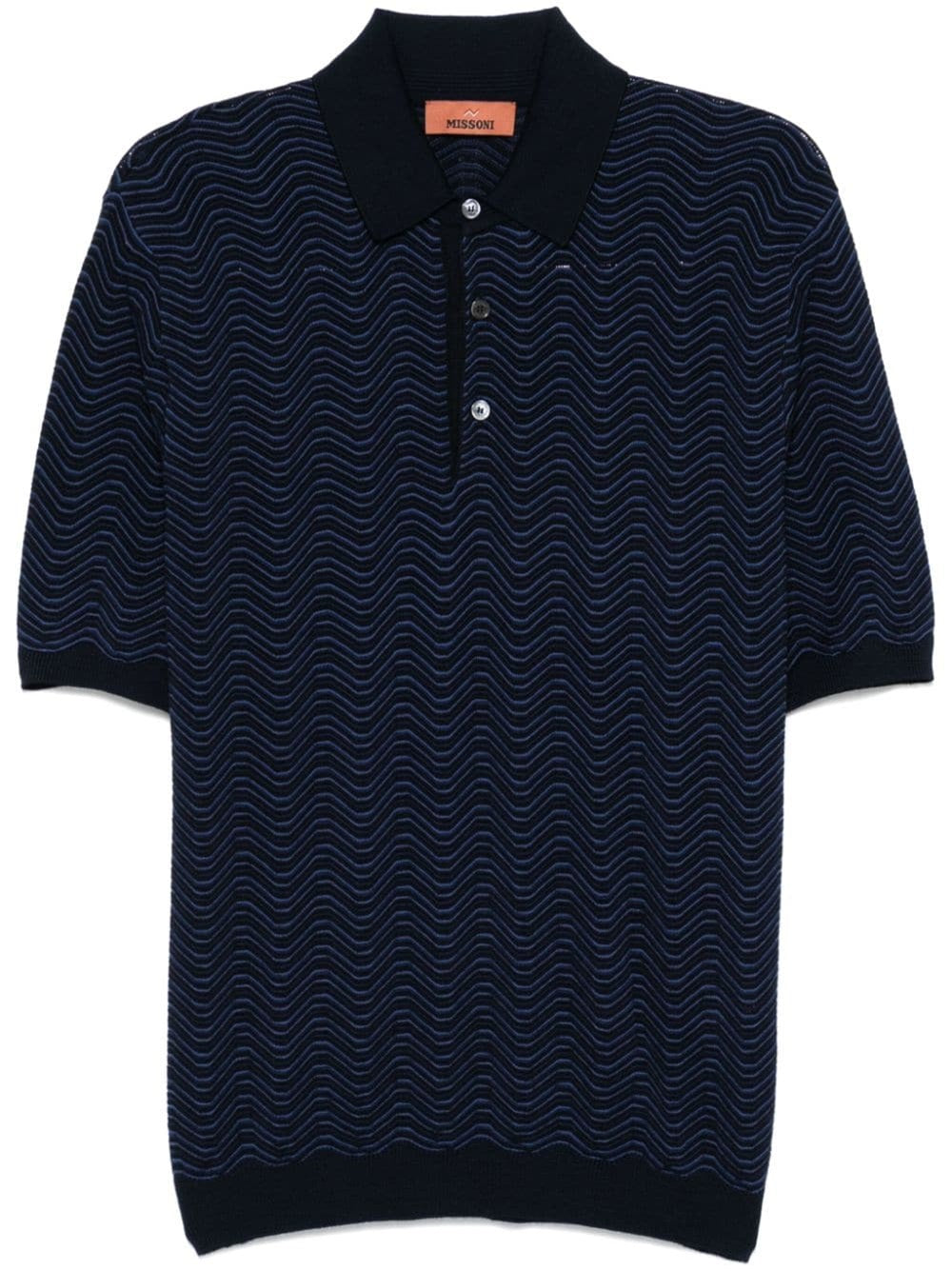 Polo shirt with wave pattern