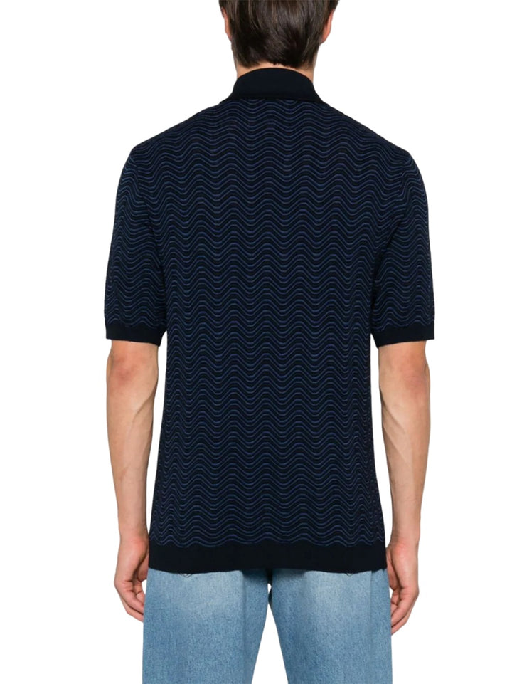 Polo shirt with wave pattern