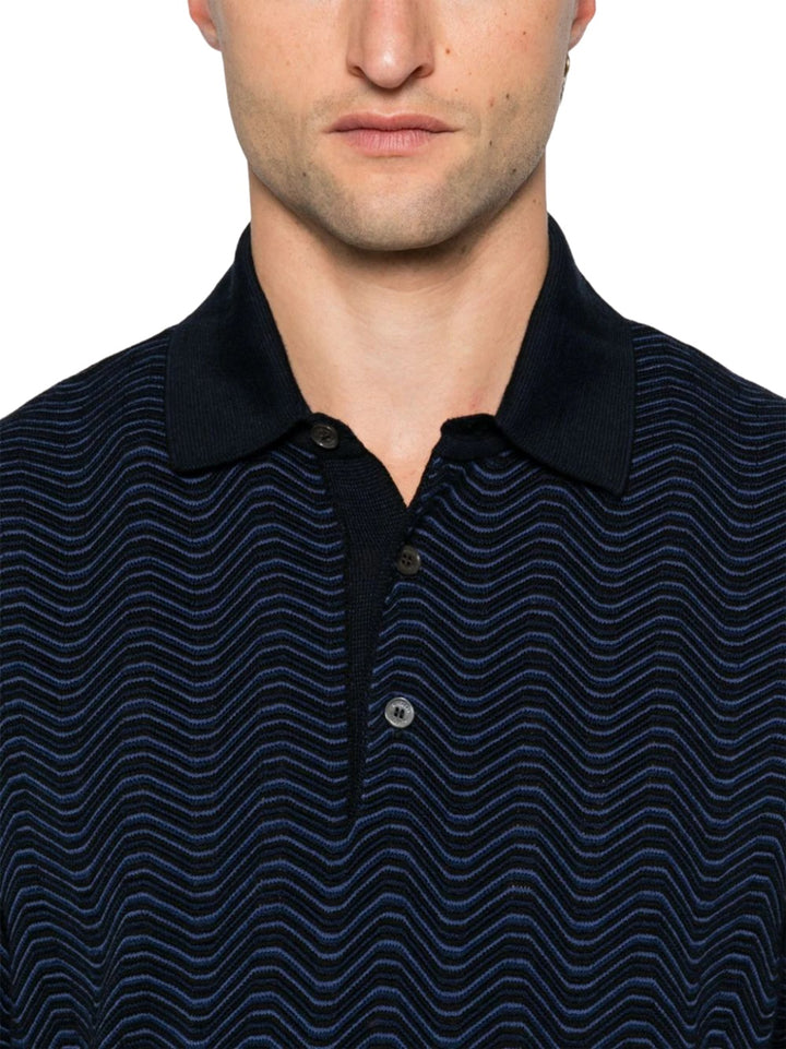 Polo shirt with wave pattern