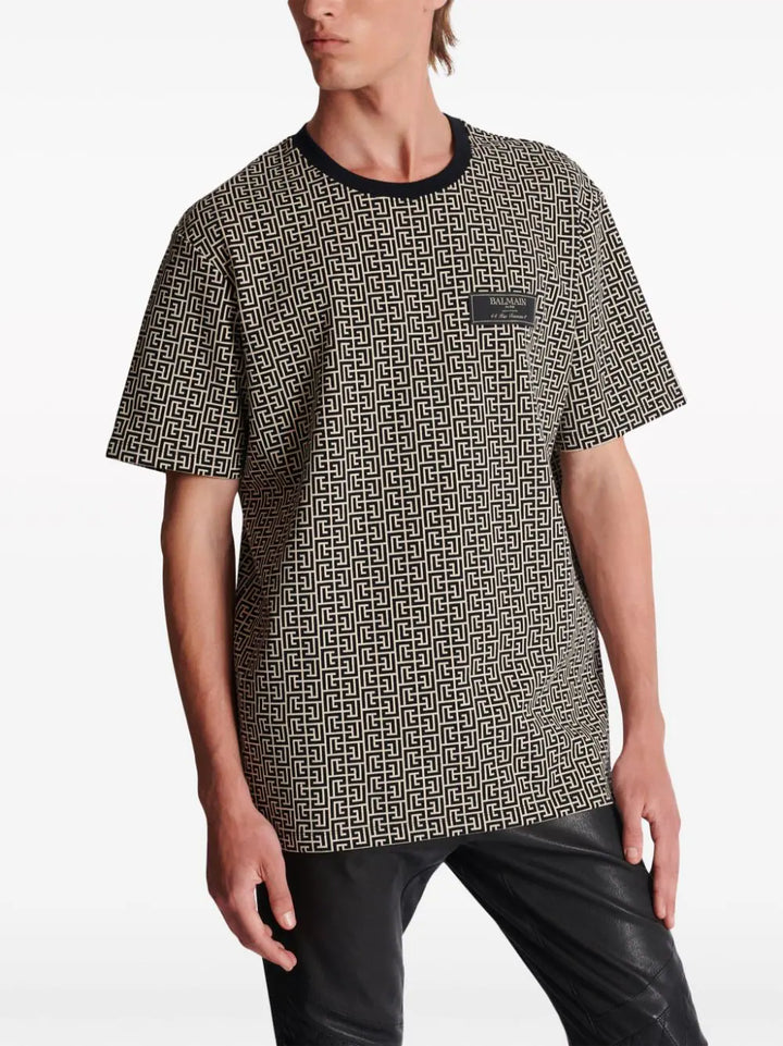 T-shirt with jacquard monogram