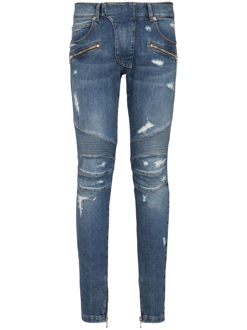 Skinny jeans with a worn effect