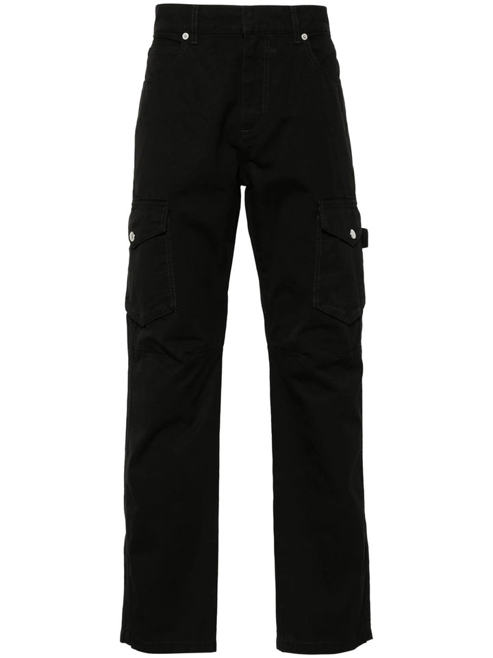 Tapered trousers with patch