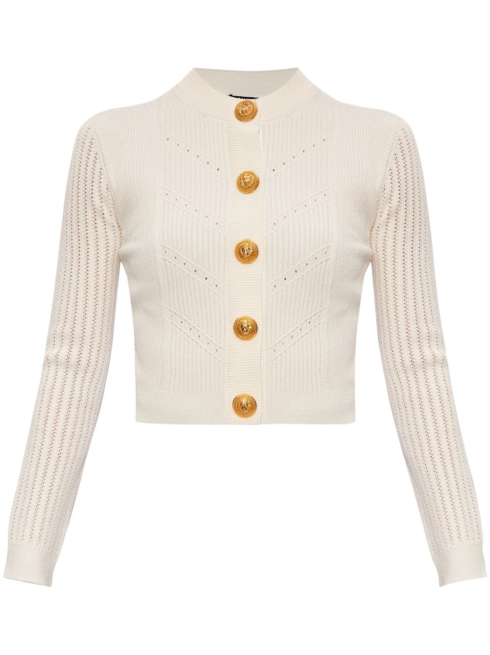 Ribbed cropped cardigan