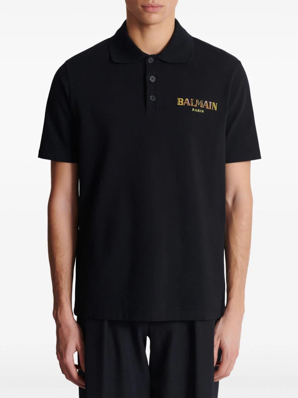 Polo shirt with Vintage Balmain embroidery