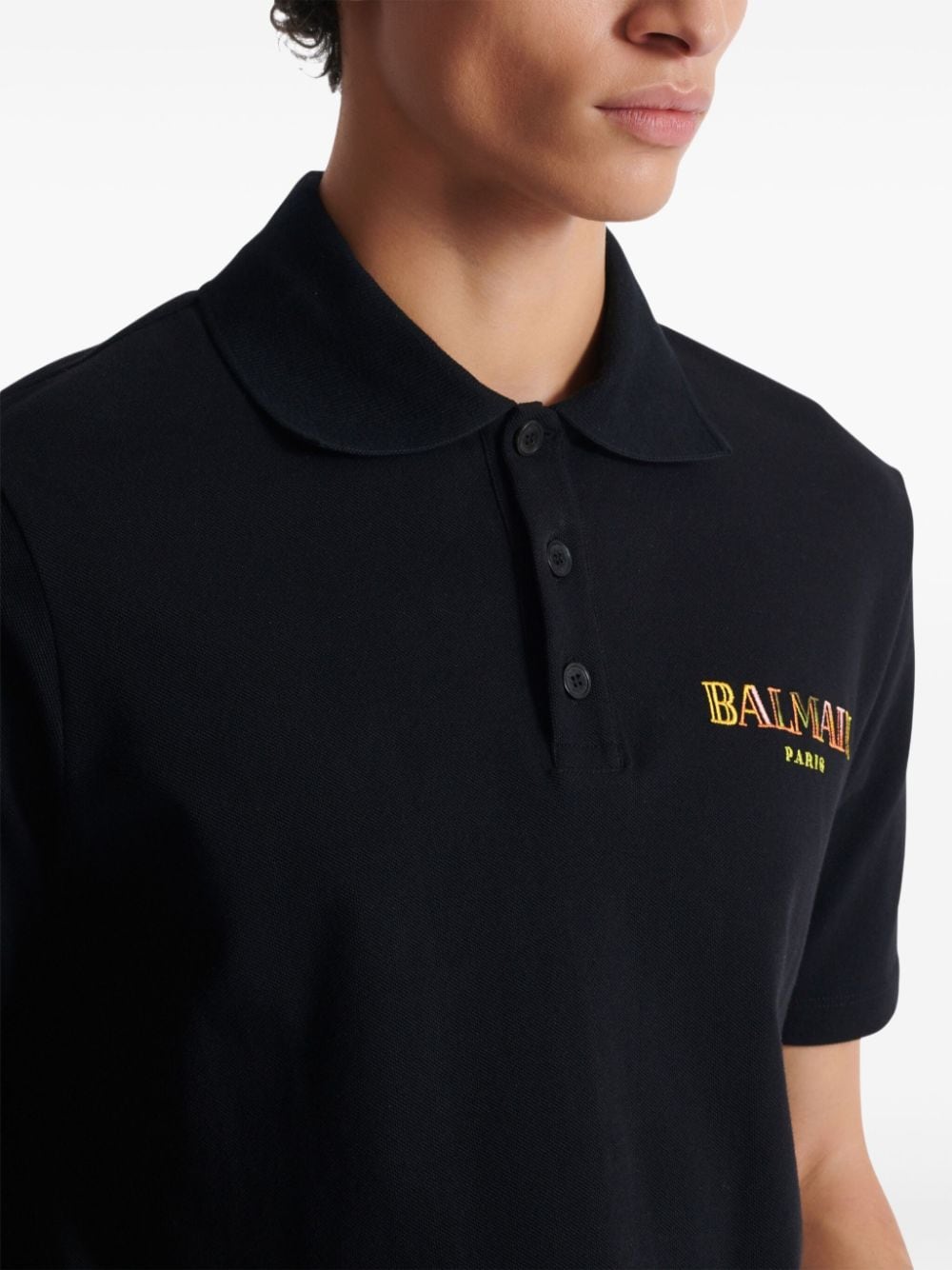 Polo shirt with Vintage Balmain embroidery