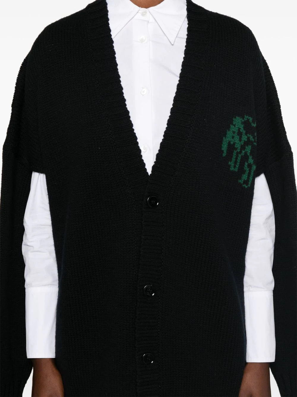 Cardigan with logo