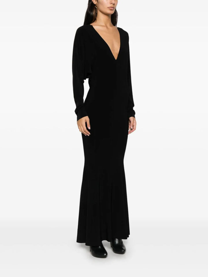 V-neck evening dress