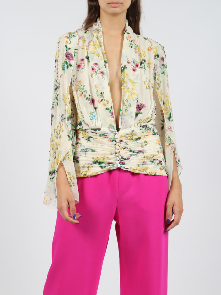 Mavara floral georgette blouse