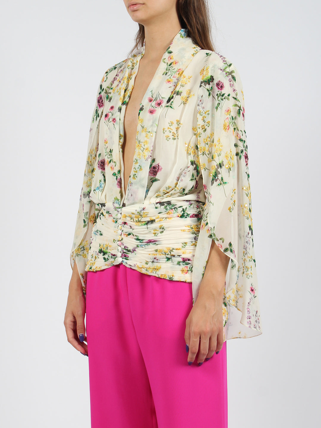 Mavara floral georgette blouse