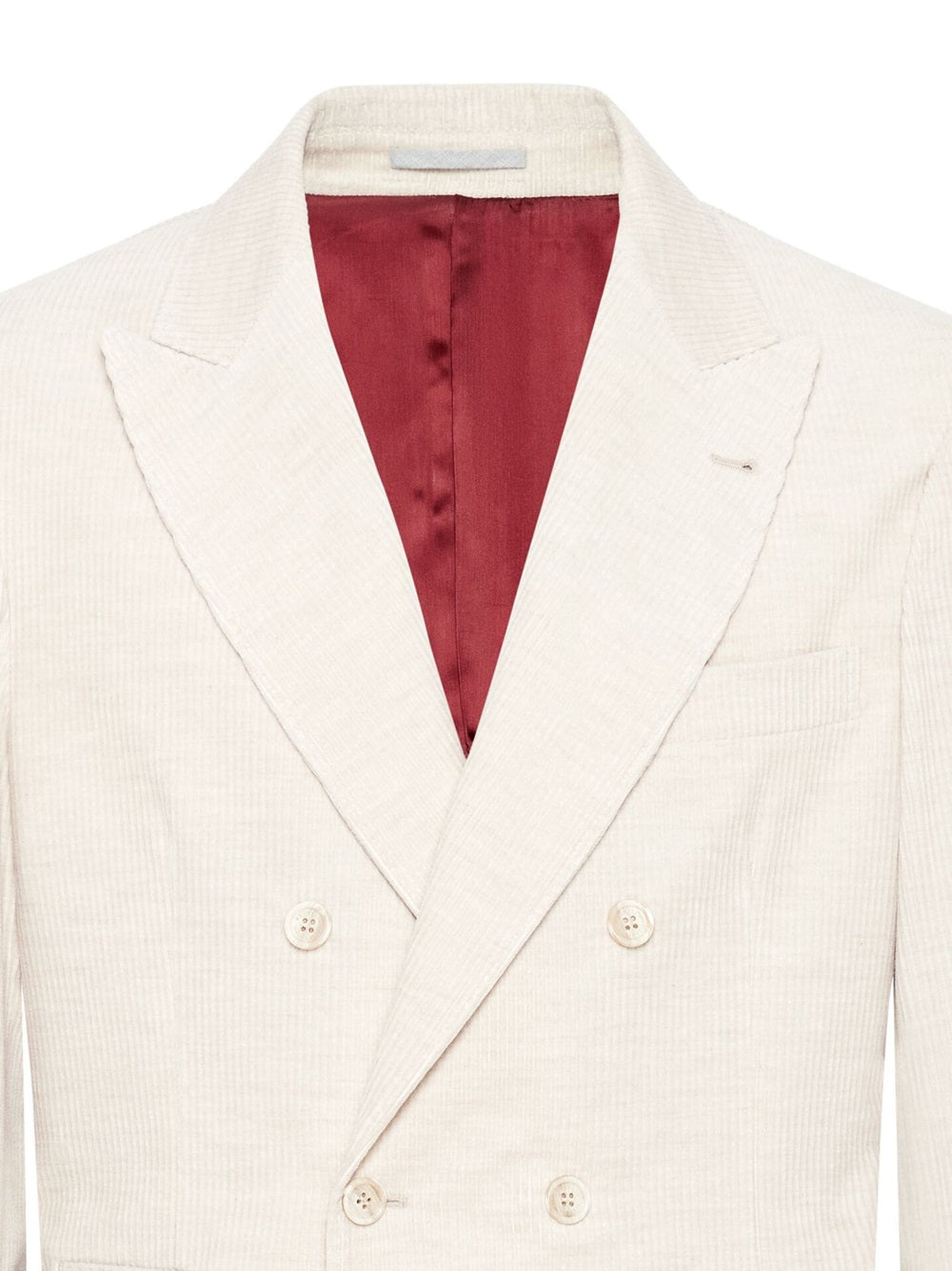 Double-breasted ribbed blazer