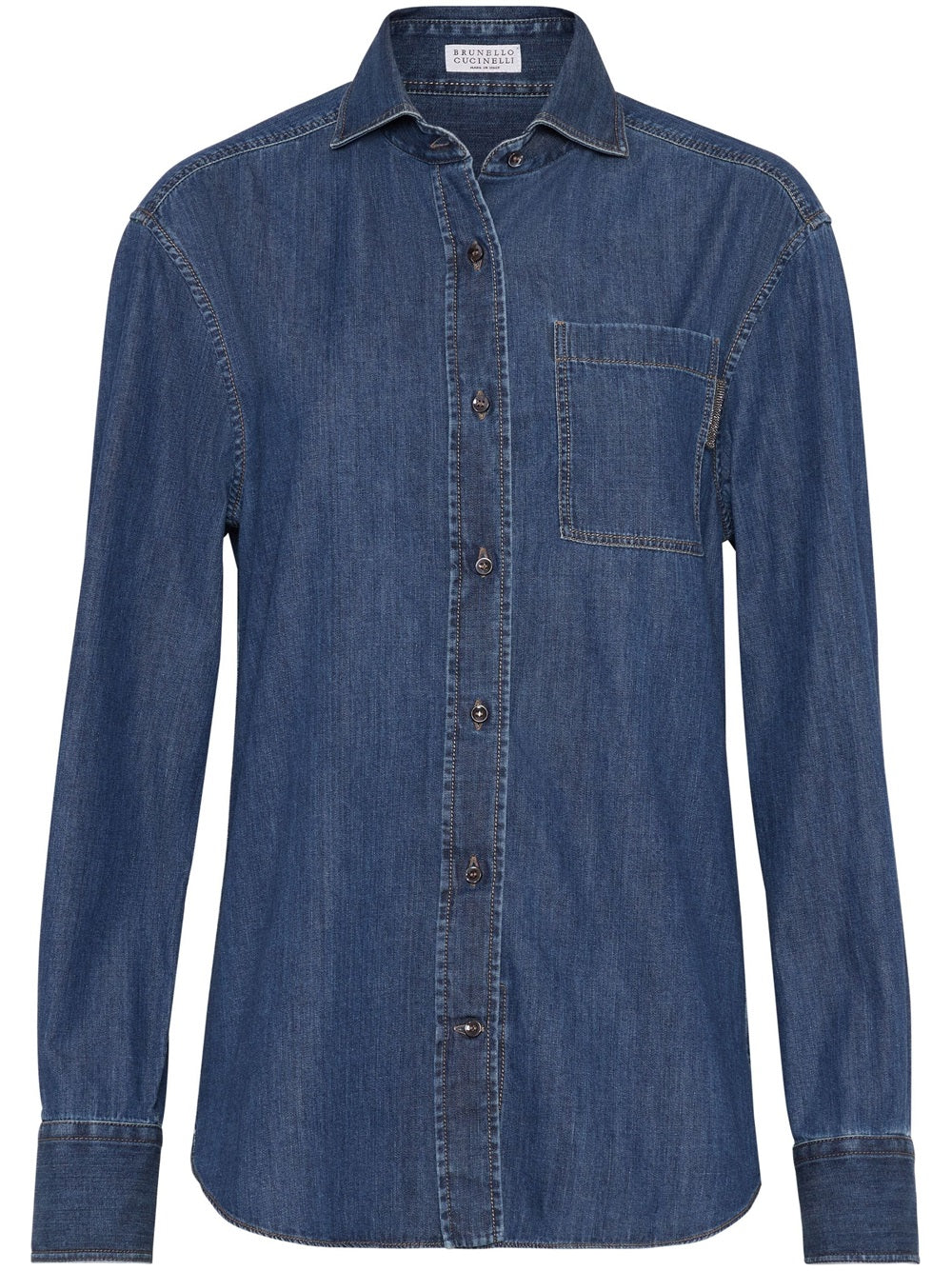 Denim shirt with Monili detail