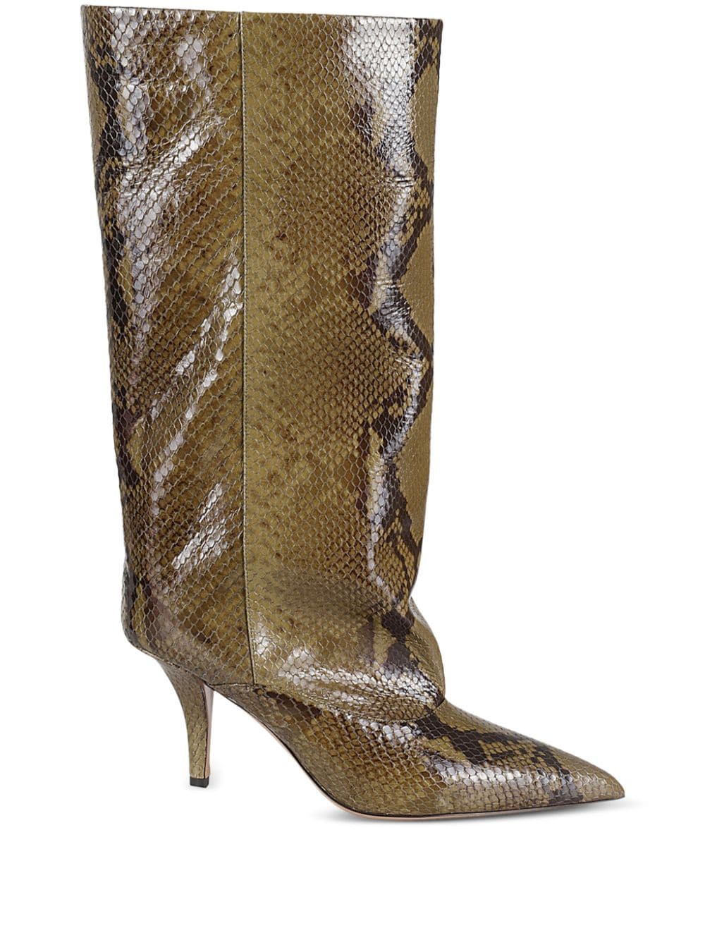 Boots with snake effect