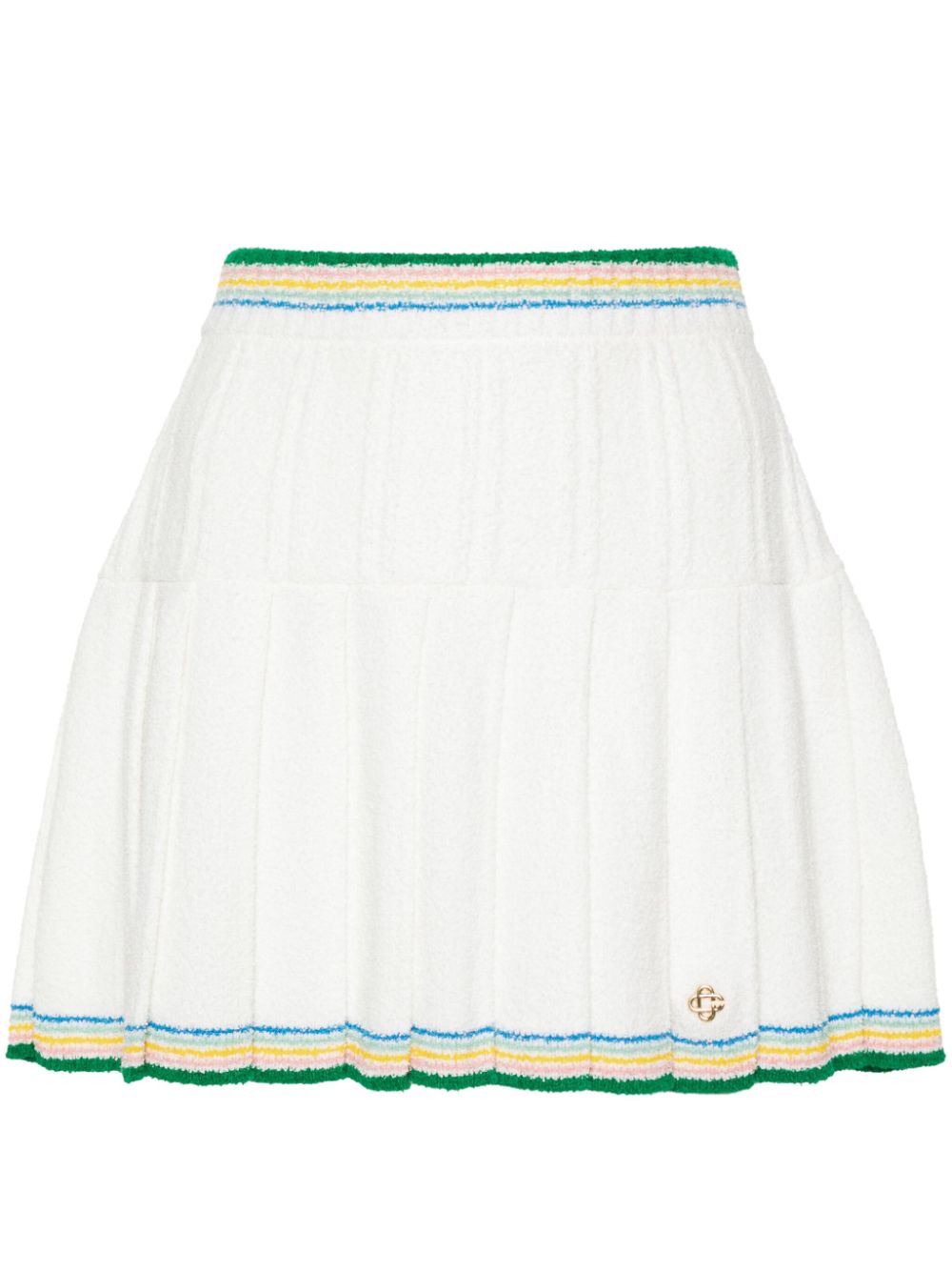 Boucle pleated skirt