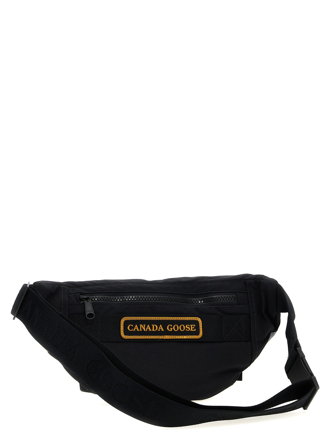 Logo Patch Fanny Pack Crossbody Bags Black