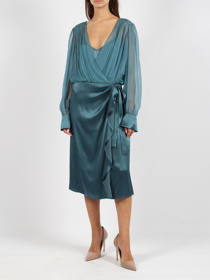 Silk wrap dress