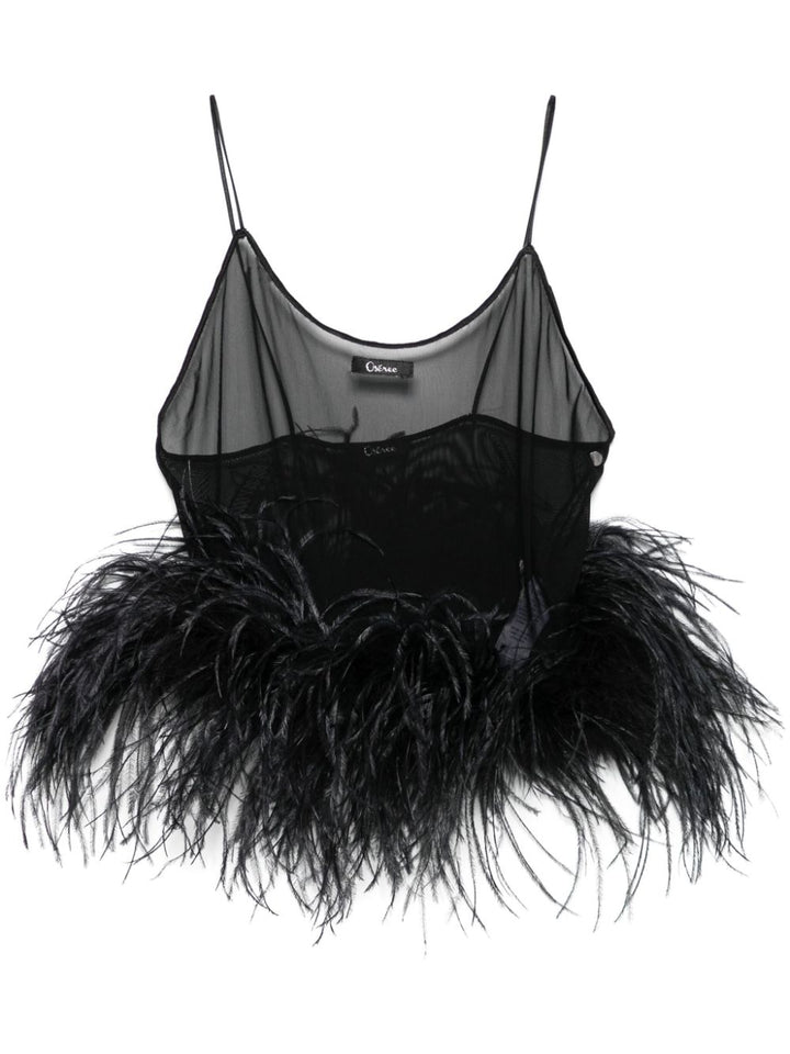 Mesh plumage undershirt