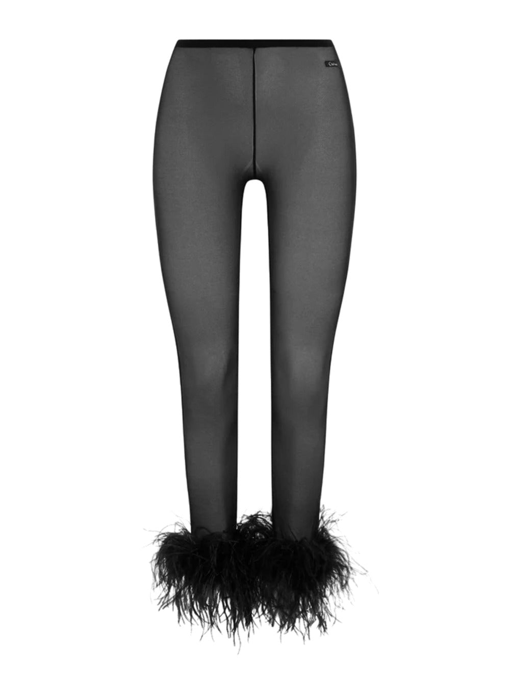 Mesh logo plumage leggings