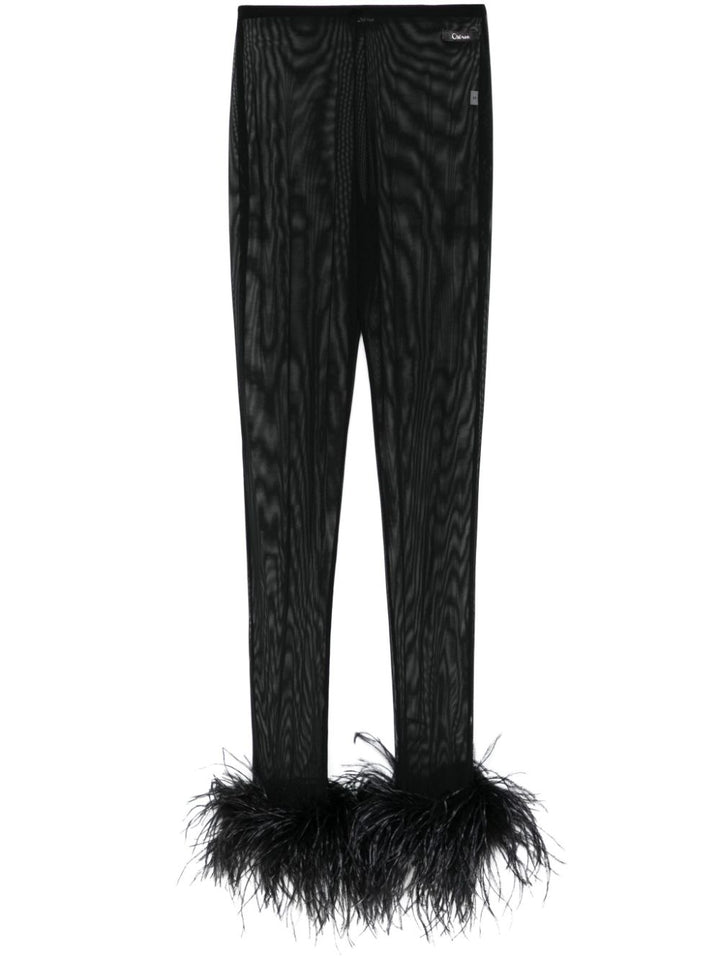 Mesh logo plumage leggings