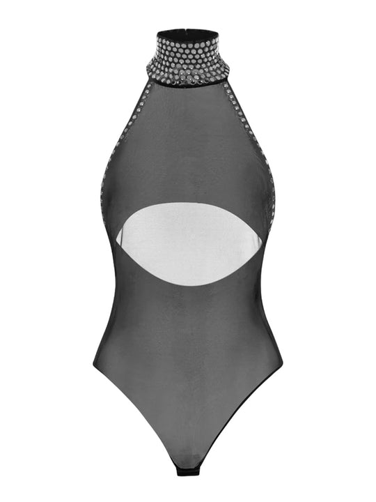 Crystal Turtleneck Bodysuit