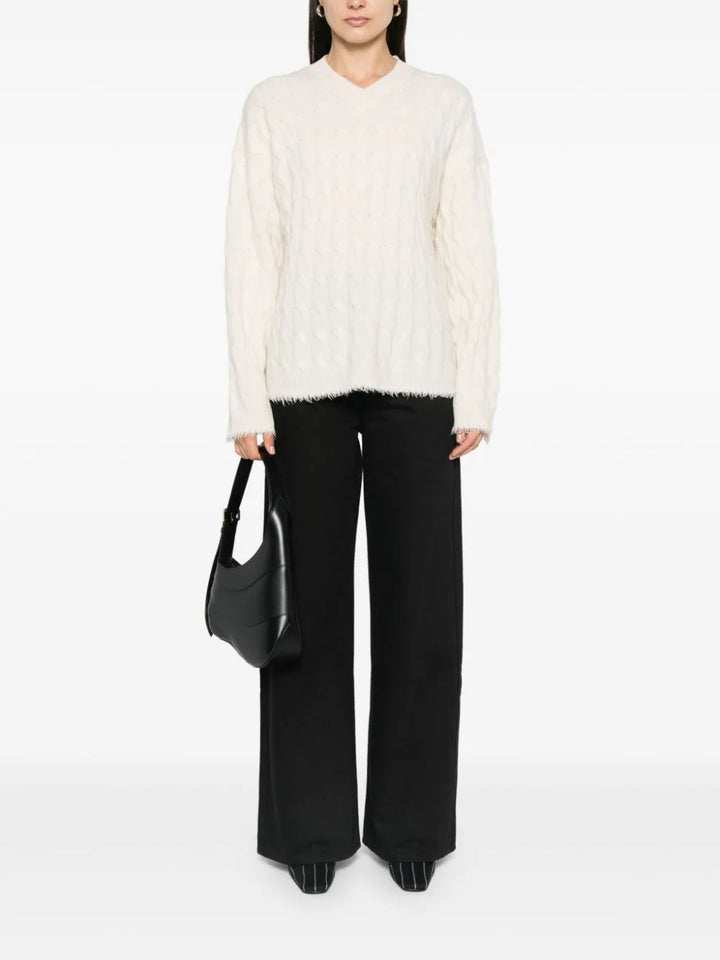 cable-knit cashmere sweater