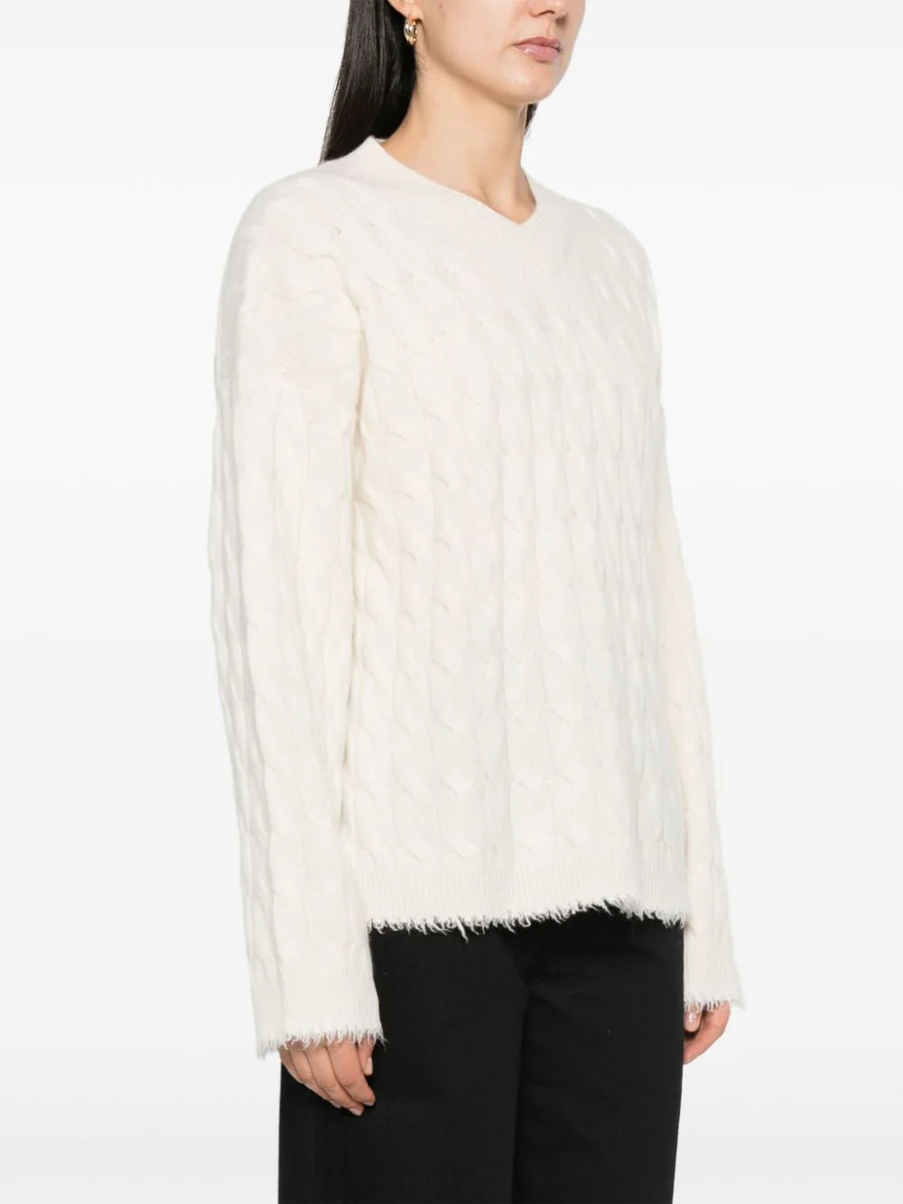 cable-knit cashmere sweater