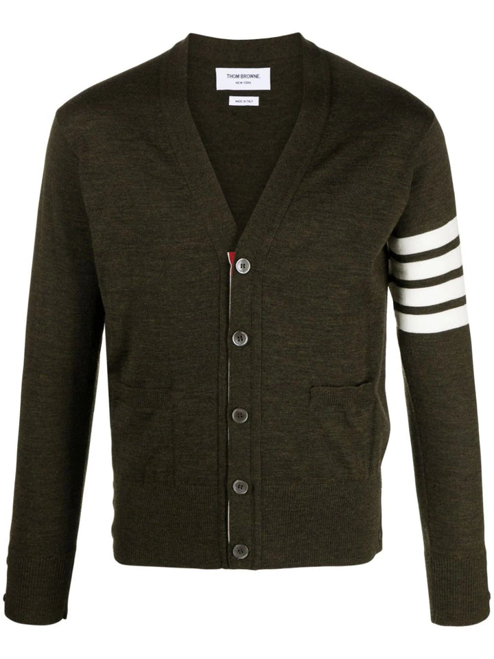 Cardigan with striped detail