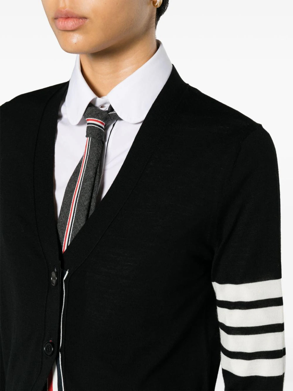 Cardigan with 4 stripe detail